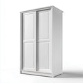 Armadio guardaroba a 2 ante scorrevoli bianco in MDF 120 x 60 x 200 cm rettangolare