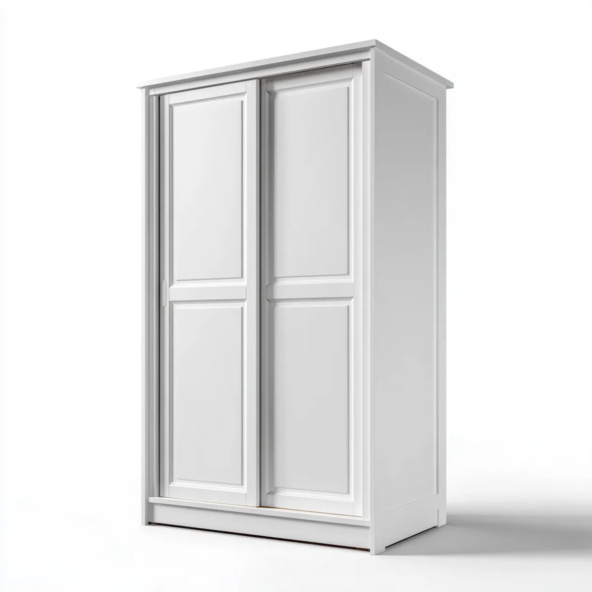 Armadio guardaroba a 2 ante scorrevoli bianco in MDF 120 x 60 x 200 cm rettangolare